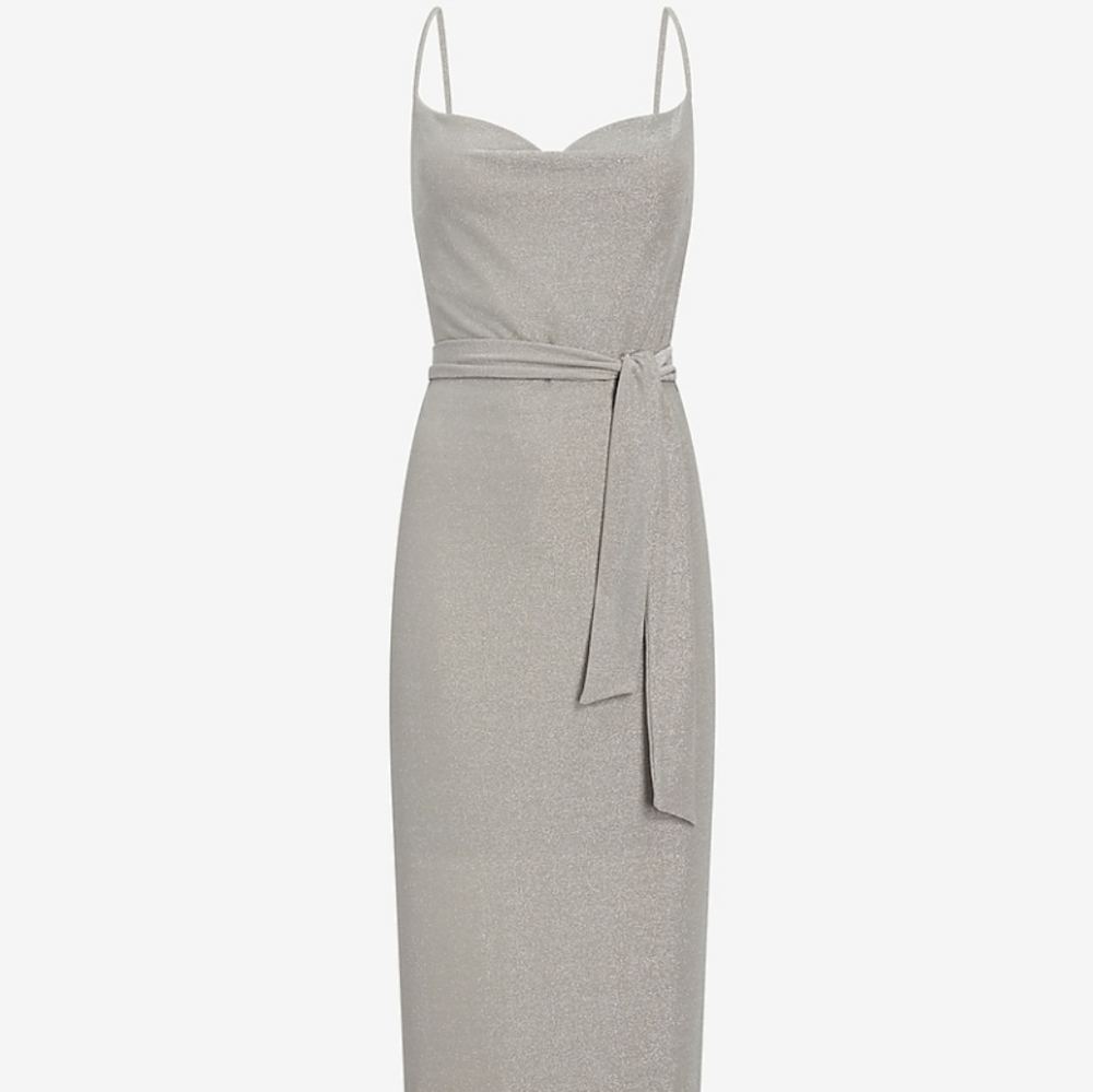 Metallic silver dress